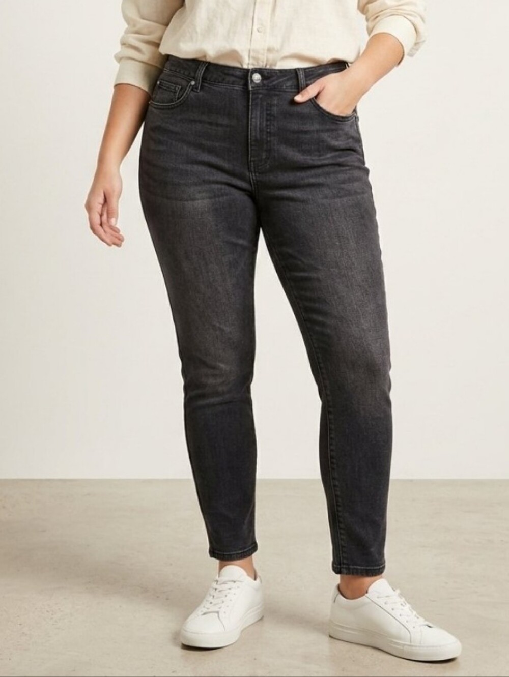 😀Max Jeans Womens Skinny Black 14